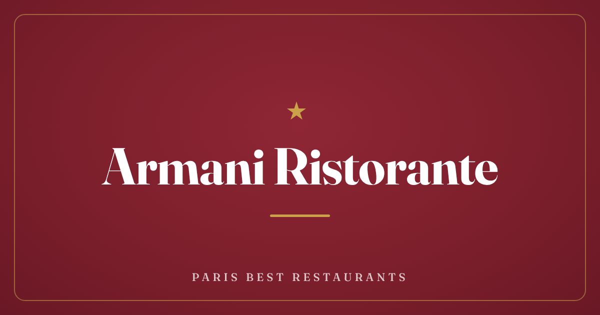 Armani Ristorante