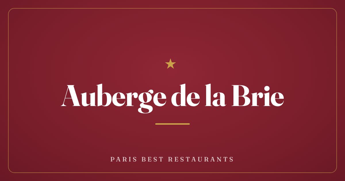 Auberge de la Brie