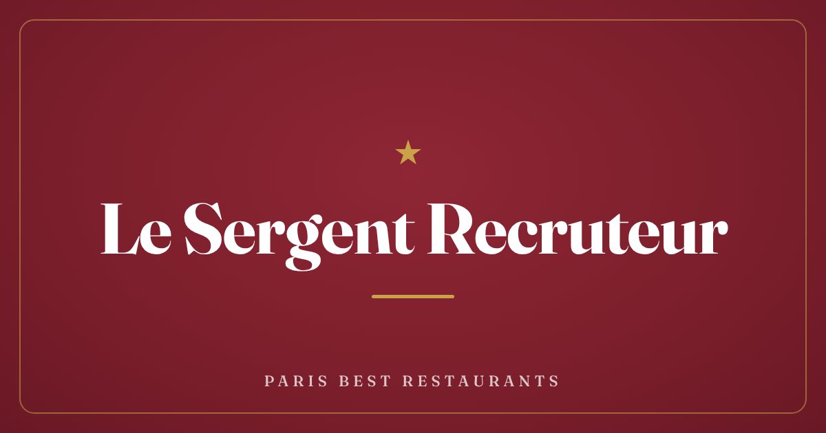 Le Sergent Recruteur