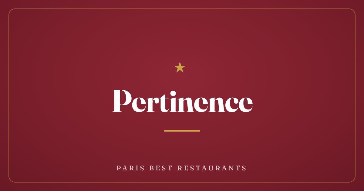 Pertinence