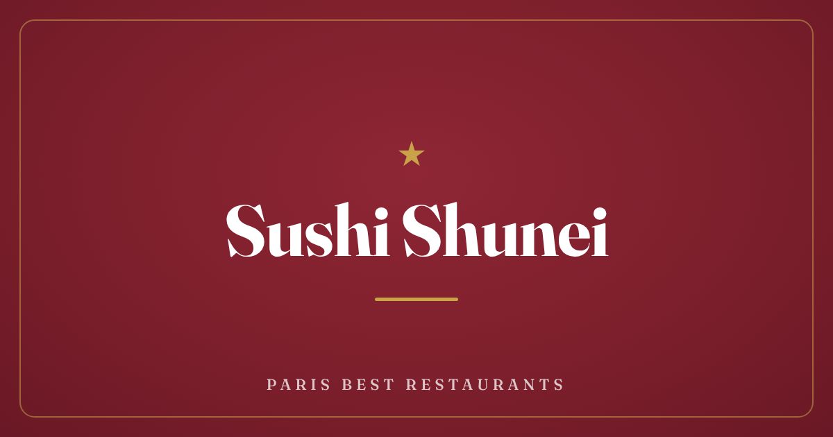 Sushi Shunei